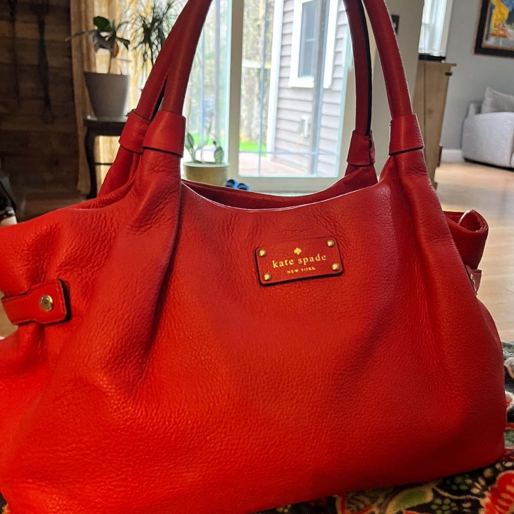 Kate Spade Stevie satchel red.